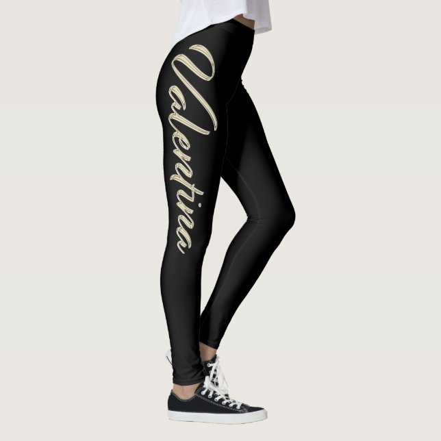 Leggings Valentina white gold Handwriting (Droite)