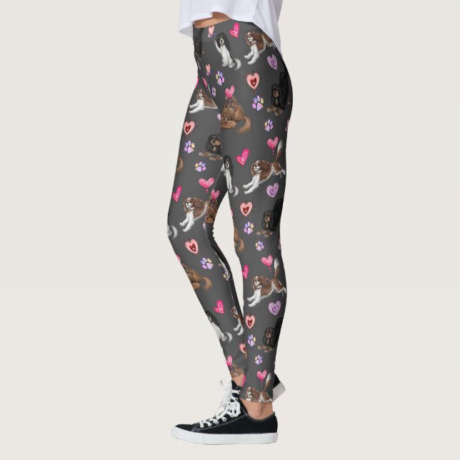 Leggings Valentine et amour Cavalier King Charles Spaniel (Gauche)