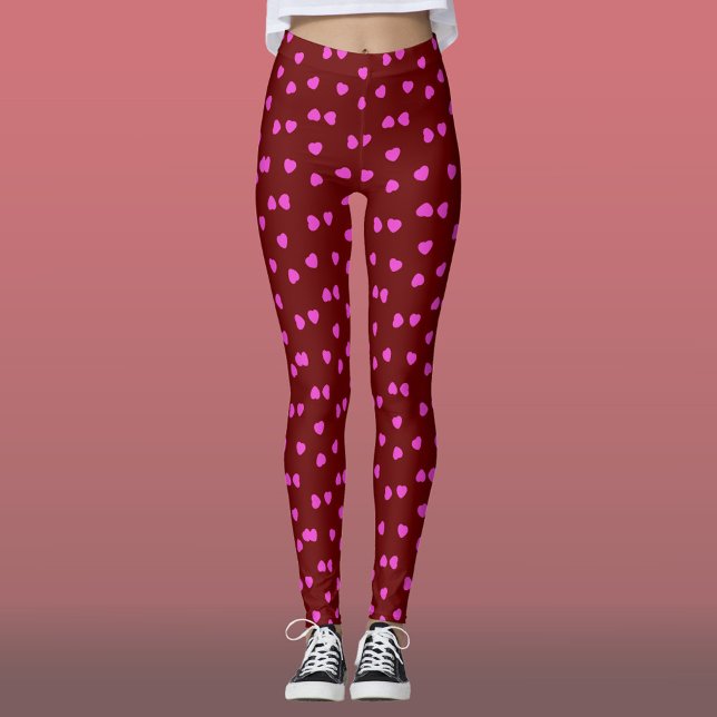 Leggings Valentine Hearts (Créateur téléchargé)