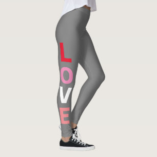Leggings Valentines Jour mignonne Lote Typographie Mode