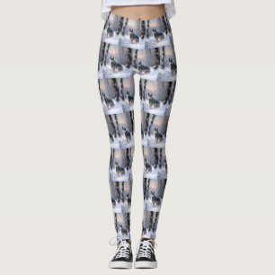 Leggings Vallhund suédois Laisser neiger Noël