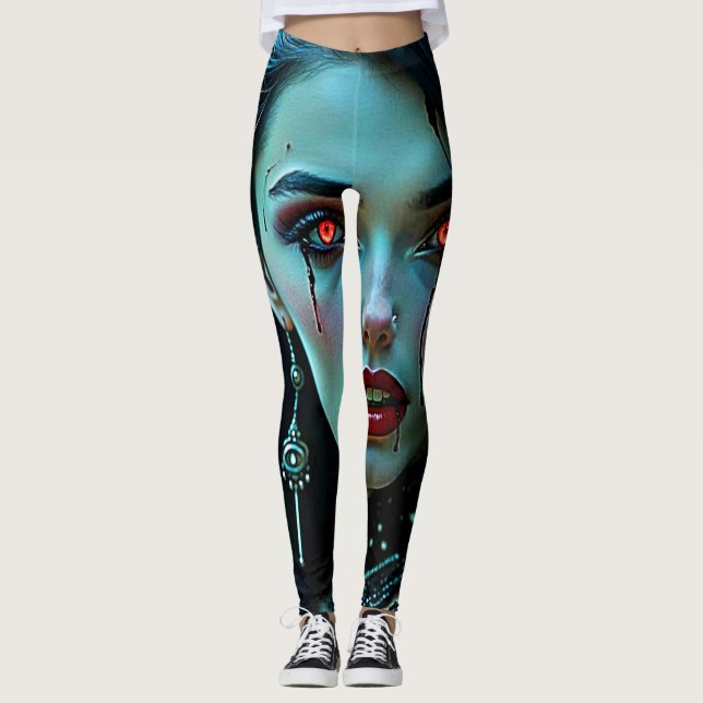 Leggings Vampire Queen: Dark Allure Art (Devant)