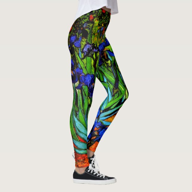 Leggings Van Gogh - Iris, peinture florale, (Droite)