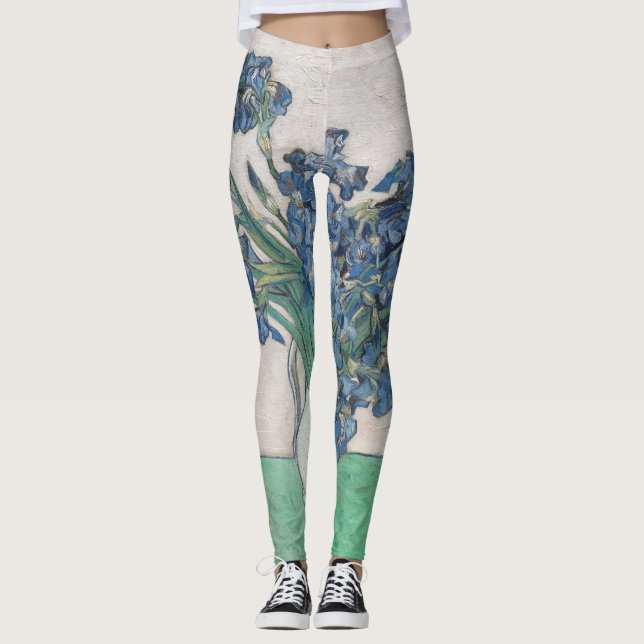 Leggings Van Gogh Iris Vase Peinture Impressionnisme (Devant)