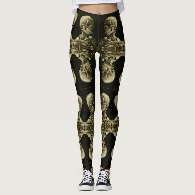Leggings van gogh Skull (Devant)