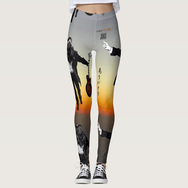 Leggings van LEAGUE, leggings, Guitar Fan, Sunset, (Devant)