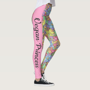 Leggings Vegan Princess mandala floral coloré