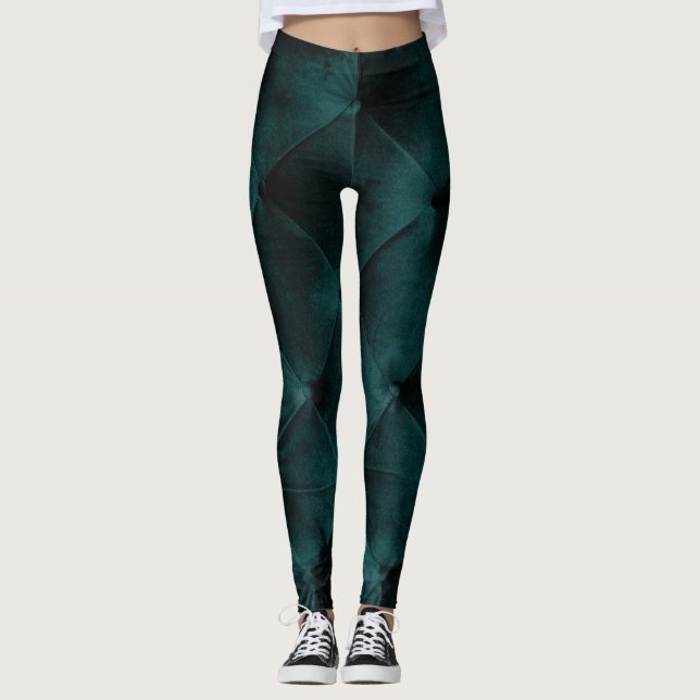 Leggings Velvet Green : Élégance textile malachite (Devant)