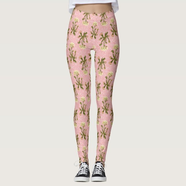 Leggings venus flytrap floral spider web (Devant)
