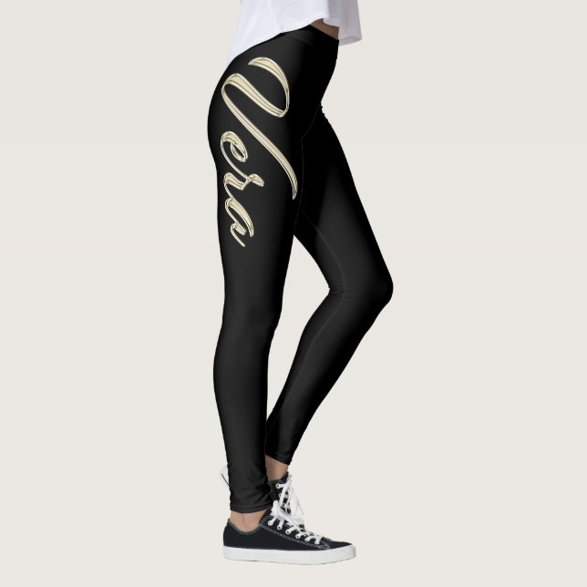 Leggings Vera or blanc Handwriting Tuyau (Droite)