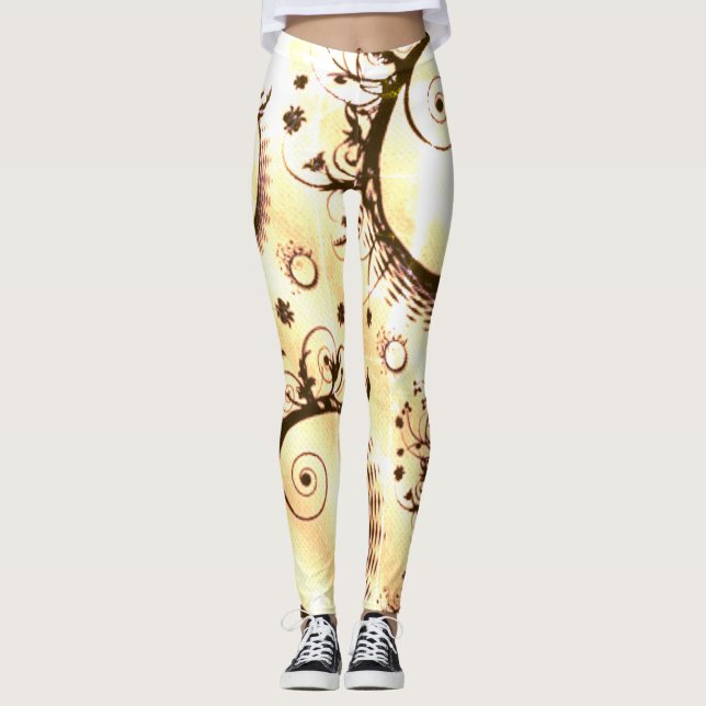 Leggings Verdredi Swirls Fancy Confy Pantalons de Yoga (Devant)