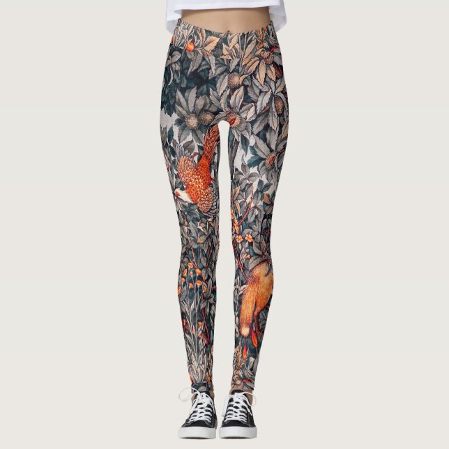 Leggings VERDURE, ANIMAUX FORESTIERS Pheasant, Renard rouge (Devant)