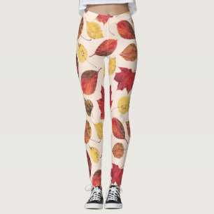 Leggings Véritable photo feuille, unique motif sans couture