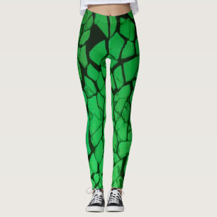 Leggings Verre brisé par vert