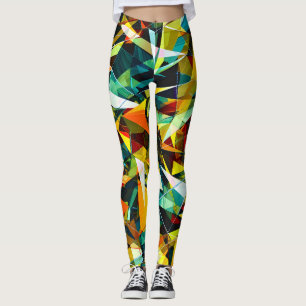 Leggings Verre cristal coloré géométrique abstrait moderne