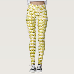 Leggings Verre noir doré : surface luxueuse.