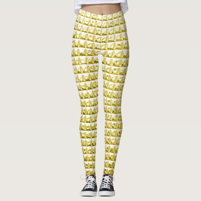 Leggings Verre noir doré : surface luxueuse. (Devant)