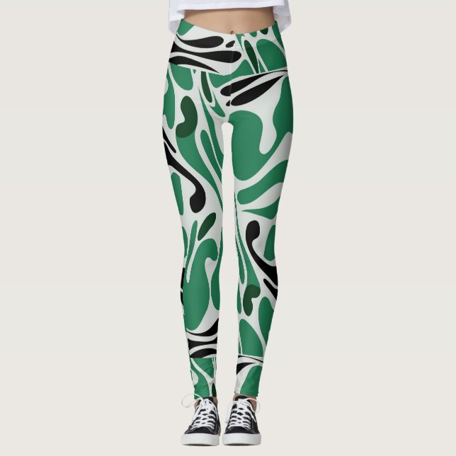Leggings vert et noir (Devant)
