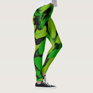 Leggings Vert et noir