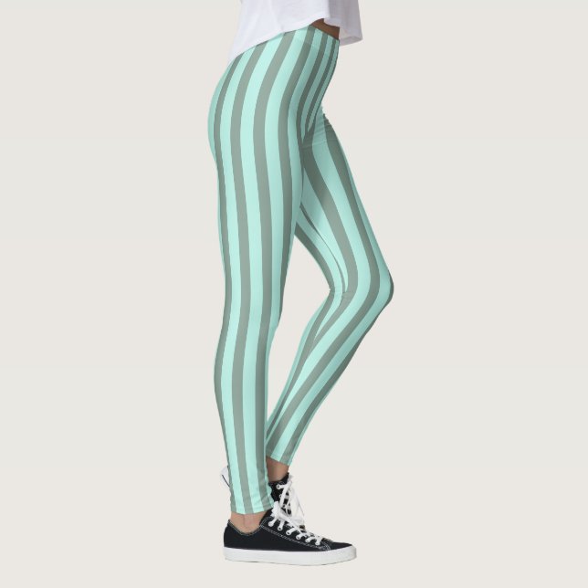 Leggings Vert et rayures vert menthe  (Droite)