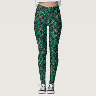 Leggings Vert ethnique.