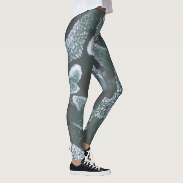 Leggings Vert Feuille Plante Grass Frost Frost (Droite)