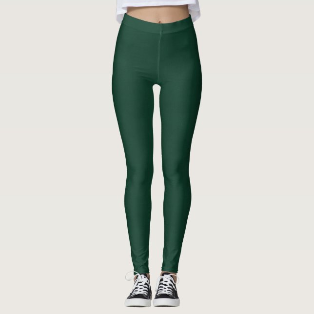 Leggings Vert foncé forêt élégant (Devant)