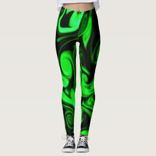 Leggings Vert noir et citron vert
