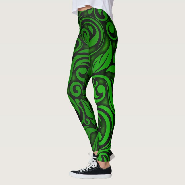 Leggings Vert orange (Gauche)