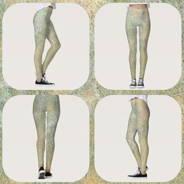 Leggings Vert pastel Crème Beige Grès naturel (Créateur téléchargé)