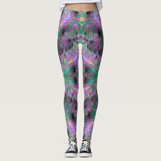 Leggings ~ vert pourpre ~ Original (Devant)