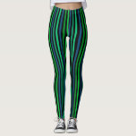Leggings Vert rayé<br><div class="desc">Vert rayé,  rayures,  bleu,  vert,  noir,  vert et bleu,  tendance,  moderne,  cool</div>