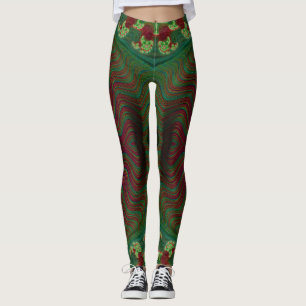 Leggings ~vert rouge Noël