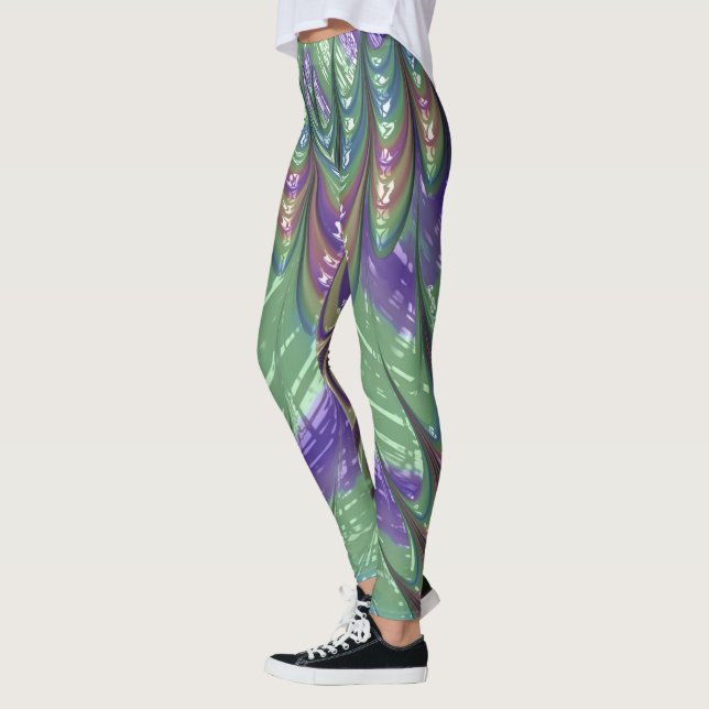 Leggings ~ vert violet ~ Original (Gauche)