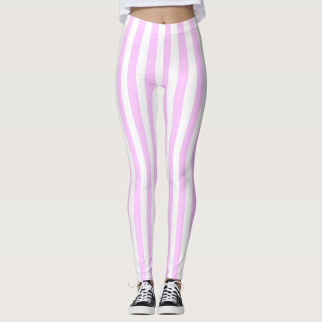 Leggings verticaux Lilac Stripe (Devant)