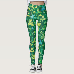 Leggings verts de la Saint-Patrick aux Trèfles