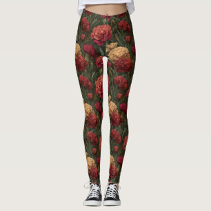 Leggings Vêtements de sport Carnation Fleur Thème Carnation