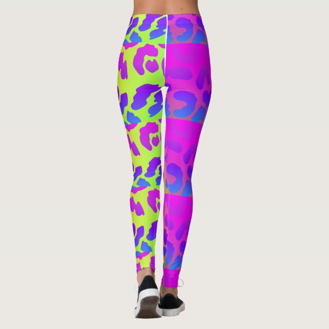 Leggings Vêtements léopard colorés d'été pour femmes (Dos)