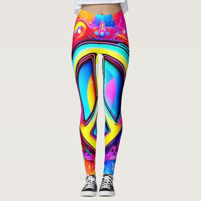 Leggings Vibes de paix super (Devant)