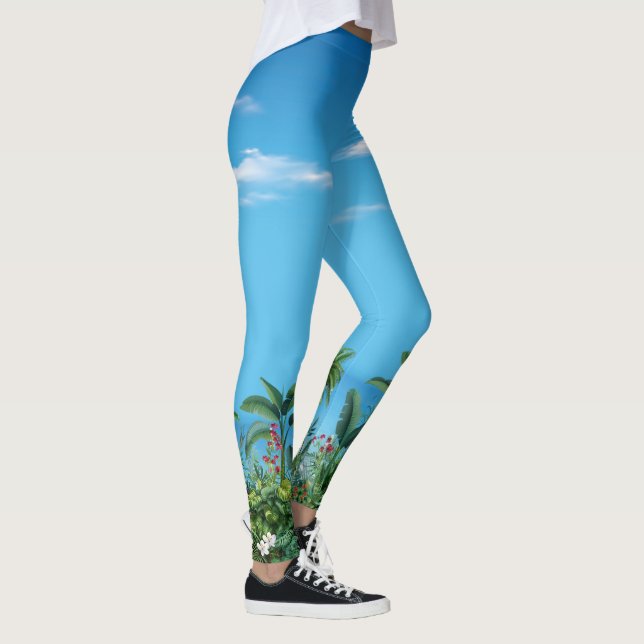 Leggings Vibes d'été | Vibes d'été | Végétation d'été (Droite)