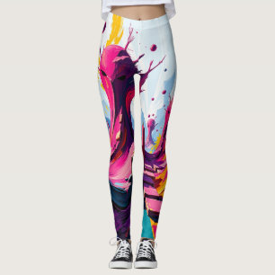 Leggings Vibrant Abstract Fantasy Landscape