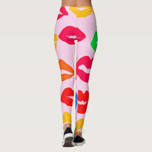 Leggings Vibrant baisé par les couleurs Motif