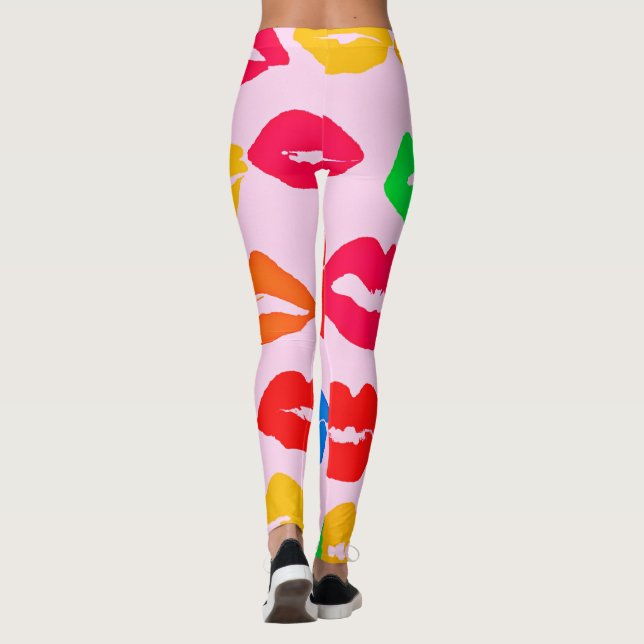 Leggings Vibrant baisé par les couleurs Motif (Dos)