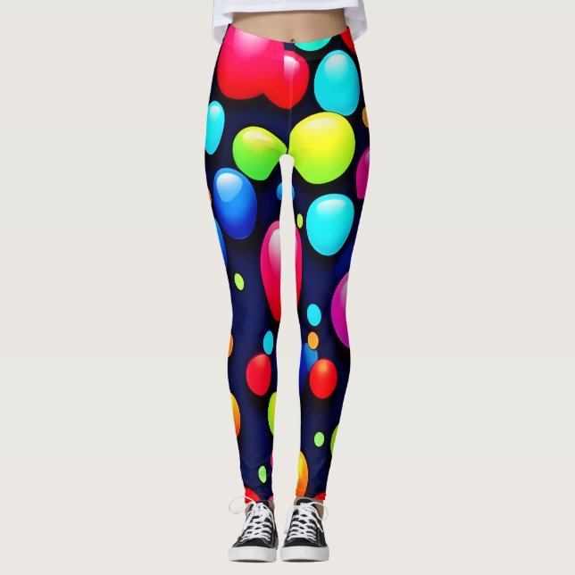Leggings Vibrant Bubble Pop Art (Devant)
