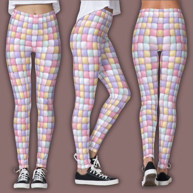 Leggings Vibrant Candy Pattern | Pastel Bubble Gum (Créateur téléchargé)