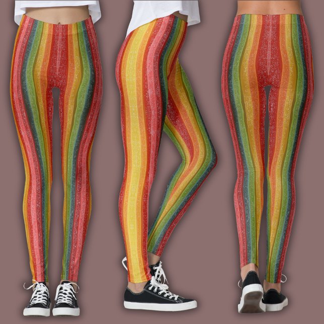 Leggings Vibrant Candy Pattern | Vibrant Rainbow Jelly (Créateur téléchargé)