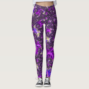 Leggings Vibrant Coloré Tripant Groovy Bohème Spirale Fract