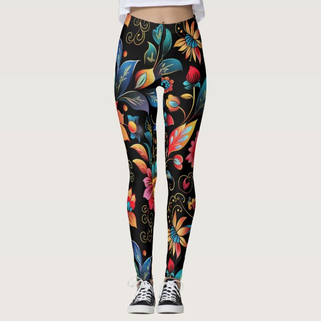 Leggings Vibrant floral (Devant)