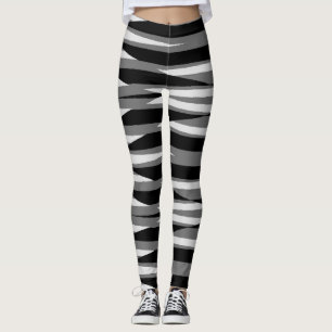 Leggings Vibrant noir blanc classique "Ratti_Creative_Arts"