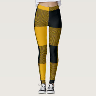 Leggings Vichy Buffalo jaune et noir